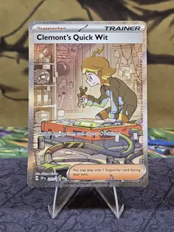 Clemonts Quick Wit 243/191 - Pokemon Surging Sparks Special Illustration Rare NM - Image 1