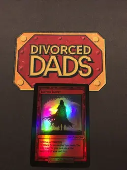 Divorced Dads Court of Chaos Leather Jacket - Tool Card HOLO V1 MISPRINT - Image 1