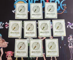 ONE PIECE TCG Official Card Sleeves White Gold Design Limited PACK OF 10 UNUSED - Image 1