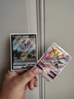 Pokemon TCG Arceus V SWSH204 2022 Black Star Promo Card with Bonus Card - Image 1