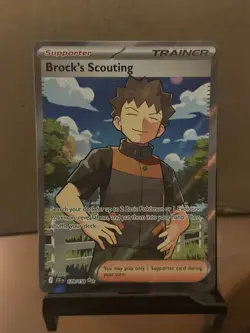 Pokemon TCG Brock's Scouting 179/159 2025 Journey Together Ultra Rare Card - NM - Image 1