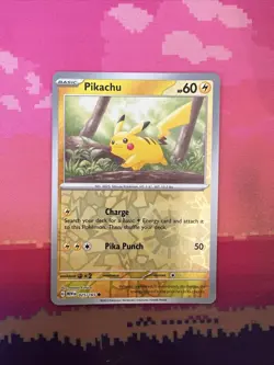 Pokemon Card Pikachu Scarlet & Violet 151 Reverse Holo 025/165 Near Mint - Image 1