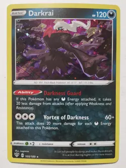 COSMOS HOLO Darkrai 105/189 NM / M - EXCLUSIVE -Darkness Ablaze Pokemon Card - Image 1