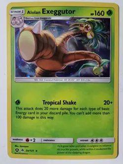 COSMOS HOLO Alolan Exeggutor 2a/131 NM / M ALT ART Forbidden Light Pokemon Card - Image 1
