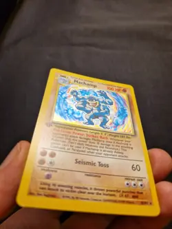 Machamp 1st Edition Holo 8/102 Base Set 1999 WOTC Vintage Pokemon Card NM - Image 4