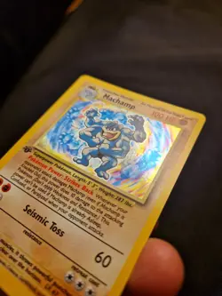 Machamp 1st Edition Holo 8/102 Base Set 1999 WOTC Vintage Pokemon Card NM - Image 5