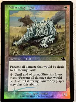MTG Glittering Lynx FOIL - Prophecy #11/143 Card NM Condition - Image 1