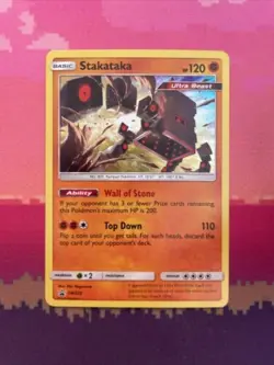Pokemon Card Stakataka SM209 Black Star Promo Holo Near Mint - Image 1