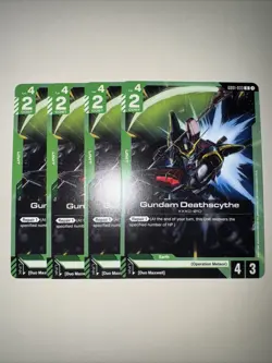 GD01-033 Gundam Deathscythe X4 Playset Gundam TCG CCG English Card Game - Image 1