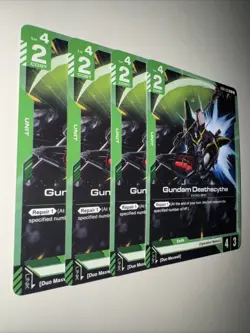 GD01-033 Gundam Deathscythe X4 Playset Gundam TCG CCG English Card Game - Image 2