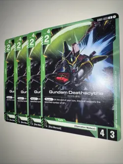 GD01-033 Gundam Deathscythe X4 Playset Gundam TCG CCG English Card Game - Image 3