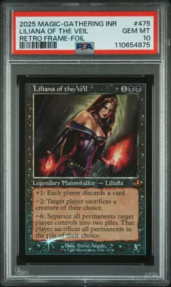 2025 MTG INNISTRAD REMASTERED RETRO FRAME-FOIL #475 LILIANA OF THE VEIL PSA 10 - Image 1