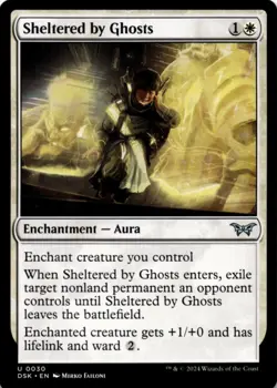 MTG Sheltered by Ghosts Normal NM Duskmourn: House of Horror Magic 30 - Image 1