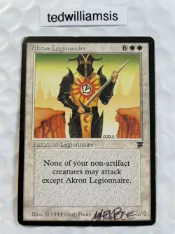 Akron Legionnaire MtG Legends Signed Autographed Mark Poole Heavy Play - Image 1