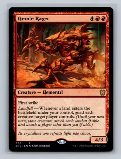 MTG Geode Rager R Commander: Zendikar Rising 6 NM - Image 1