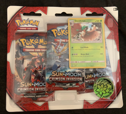 Pokemon Sun & Moon Crimson Invasion Decidueye 3 Pack Blister Booster - Sealed - Image 1