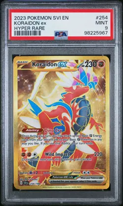 2023 POKEMON SVI EN-SCARLET & VIOLET HYPER RARE #254 KORAIDON EX PSA 9 - Image 1