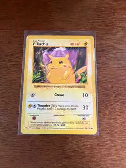 Pokemon TCG Pikachu (Red Cheeks) 058/102 Base Set (Shadowless) Regular - Image 1