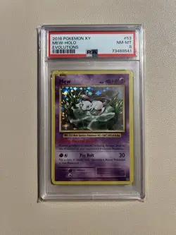 2016 Mew 53/108 Holographic Pokemon XY Evolutions - PSA 8 - Image 1