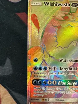 Wishiwashi GX 151/145 Pokemon Guardians Rising 2017 Rainbow Secret DMG - Image 3