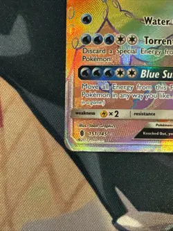 Wishiwashi GX 151/145 Pokemon Guardians Rising 2017 Rainbow Secret DMG - Image 4