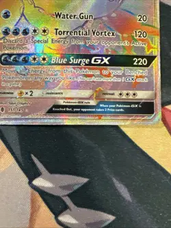 Wishiwashi GX 151/145 Pokemon Guardians Rising 2017 Rainbow Secret DMG - Image 5