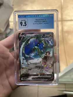Pokemon CGC 9.5 Gem Mint Evolving Skies Alt Art Rayquaza V 194/203 - Image 1