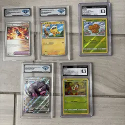 Lot Of 5 Pokemon Slabs As Shown In Pictures - Image 1