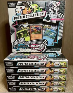 Lot of 6 - Pokemon TCG Black Bolt & White Flare Unova Poster Collection - Image 1