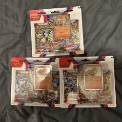 Pokemon TCG: Scarlet and Violet Base Set Triple Blister Arcanine Sealed x3 - Image 1