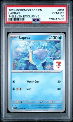 PSA 10 Lapras 7-Eleven South East Asia Exclusive 031 Pokemon SCR Stellar Crown - Image 1