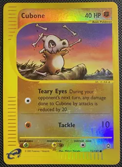 Pokemon TCG: Cubone Aquapolis #72/147 Reverse Holo LP Condition - Image 1