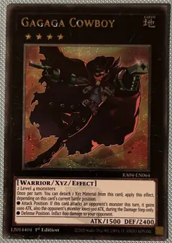 Gagaga Cowboy Yu-Gi-Oh! RA04-EN064 1st Quarter Century Secret Rare - Image 1