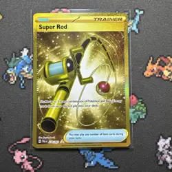 Pokemon TCG Super Rod 276/193 Gold Hyper Rare Holo Card Paldea Evolved - Image 1
