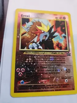 Entei Reverse Holo Black Star Promo Pokemon Card Base WOTC - Image 2