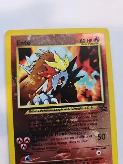 Entei Reverse Holo Black Star Promo Pokemon Card Base WOTC - Image 4