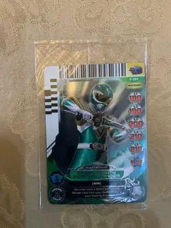 2013 SDCC Power Rangers - Action Card Game Green Mighty Morphin Ranger 0z0y - Image 1