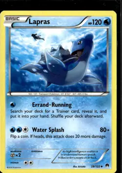 Pokemon Lapras 28/122 BREAKpoint Non Holo Uncommon 2 Card Lot LP - Image 1