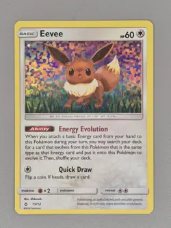 Pokemon TCG Eevee 11/12 Card McDonald's Collection 2018 Promo Holo Rare Mint - Image 3