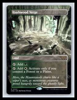 MTG Hushwood Verge Duskmourn #332 Regular Borderless Rare Magic Card TCG NM - Image 1