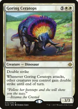 Goring Ceratops Ixalan PLD White Rare MAGIC THE GATHERING MTG CARD ABUGames - Image 1