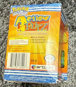 FACTORY SEALED 1999 POKEMON ACTION FLIPZ SERIES 1 BOOSTER BOX ART CARDS 24 COUNT - Image 2