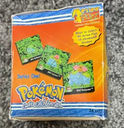 FACTORY SEALED 1999 POKEMON ACTION FLIPZ SERIES 1 BOOSTER BOX ART CARDS 24 COUNT - Image 3