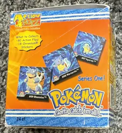 FACTORY SEALED 1999 POKEMON ACTION FLIPZ SERIES 1 BOOSTER BOX ART CARDS 24 COUNT - Image 5