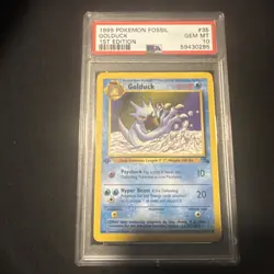 1999 Pokemon TCG Golduck Fossil 1st Edition Uncommon Card 35/62 PSA 10 - Image 1