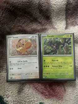 Eevee 200 Black Star Promo Destined Rivals Pokemon Card NM + Zarude 199 - Image 1