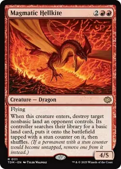 x1 Magmatic Hellkite - Foil R MTG Tarkir: Dragonstorm M/NM, English - Image 1
