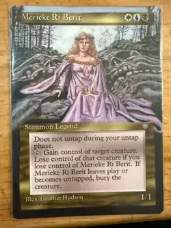 Merieke Ri Berit MTG Custom Altered Art Ice Age Hand Painted - Image 1