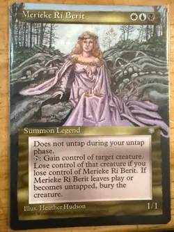 Merieke Ri Berit MTG Custom Altered Art Ice Age Hand Painted - Image 3