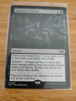 MTG Demonic Counsel 0092 Duskmourn M/NM Free UK P&P - Image 1